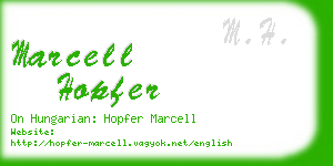 marcell hopfer business card